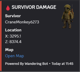 Survivor damage feed preview