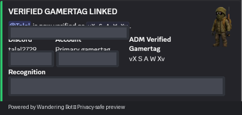 Verified gamertag link feed preview