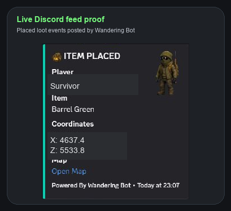 Live placed-feed proof feed preview