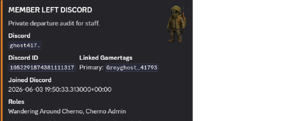Member audit feed preview