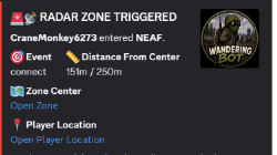 Radar zone triggered feed preview