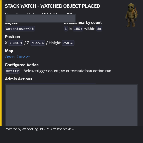 Stack watch feed preview