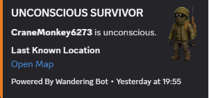 Unconscious survivor feed preview