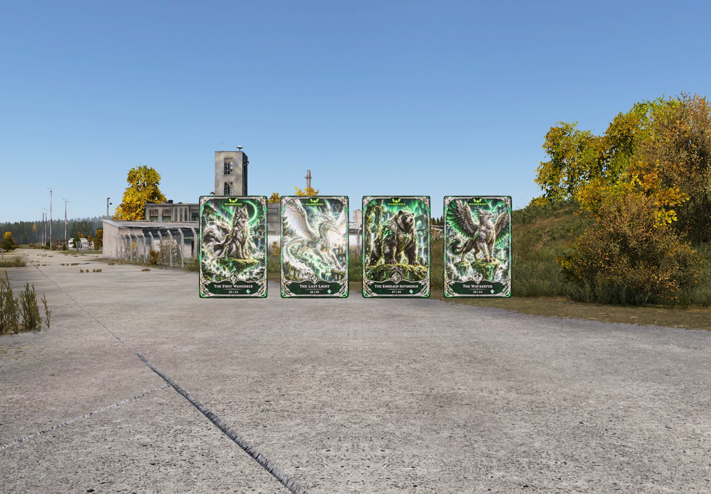 Secret creature card designs displayed in DayZ