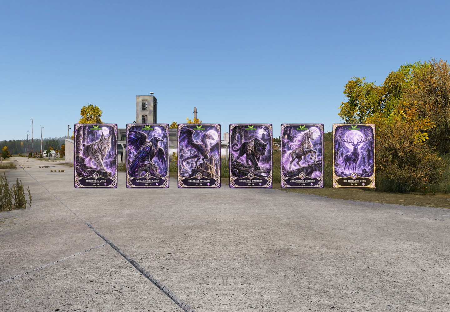The six Twilight creature cards displayed in DayZ